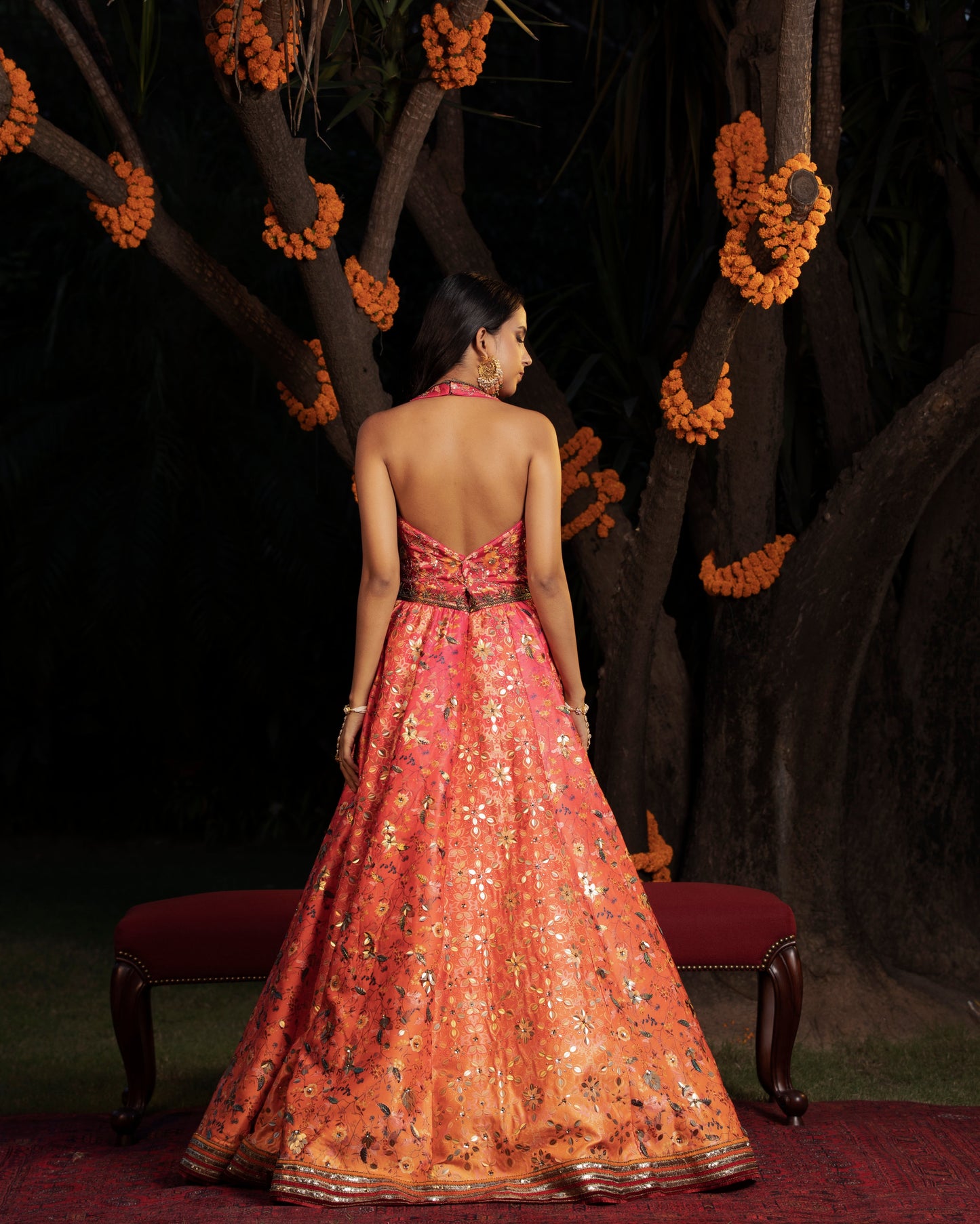 Fleur orange gown