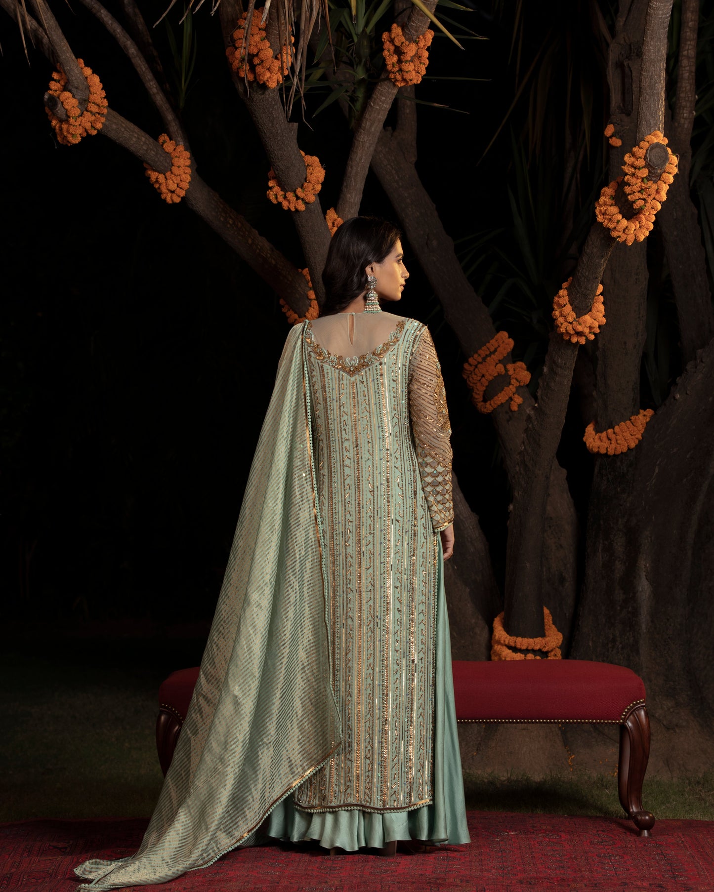 Long kurta set-sharara