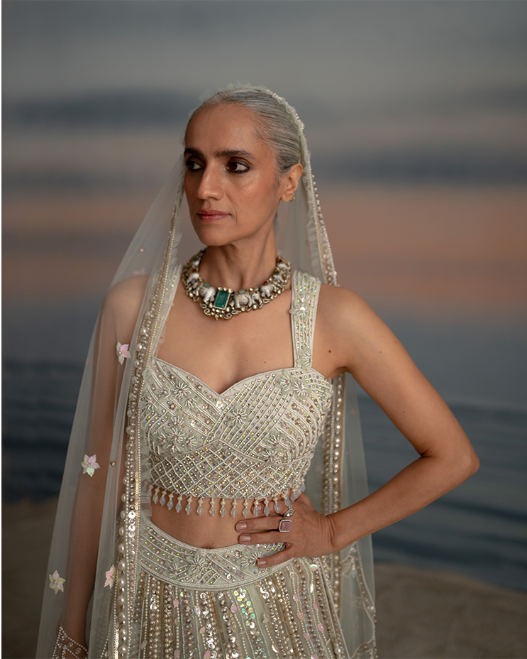 Sequins & Pearl Lehenga