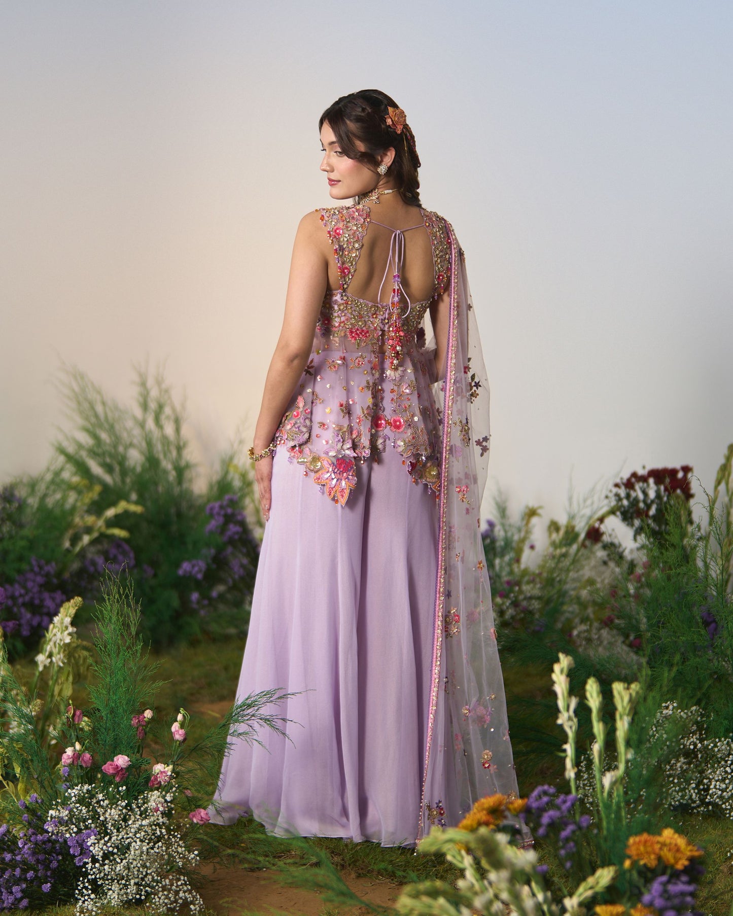 Short Kurti, sharara and dupatta