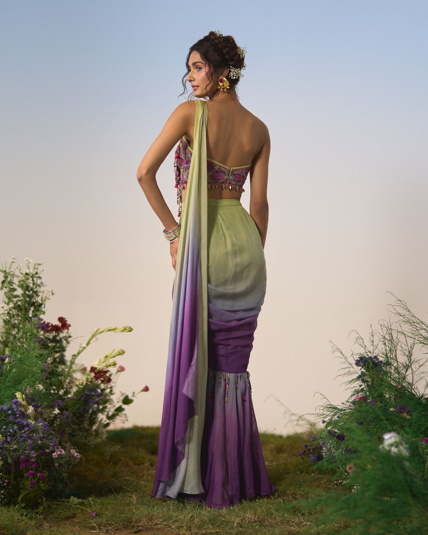 Draped saree, blouse