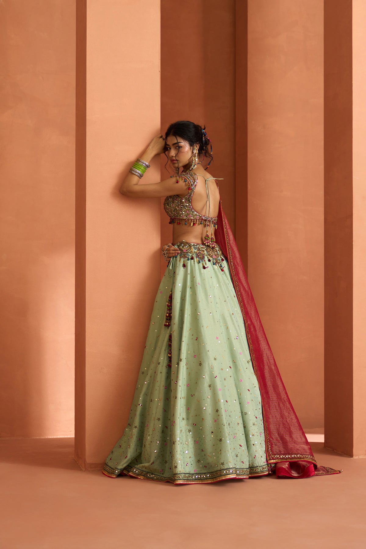 Taara Mint Lehenga Set