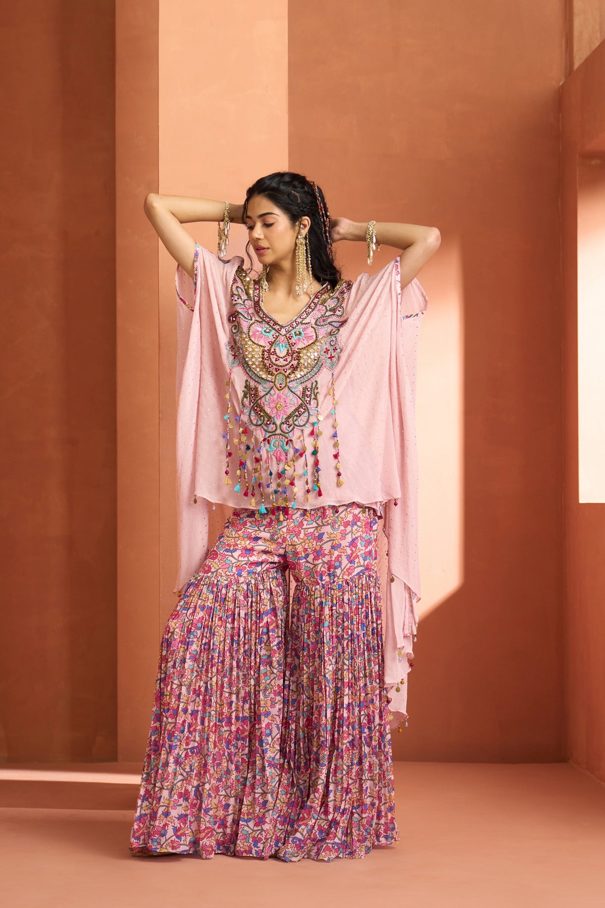 Gulabi Kaftan Set