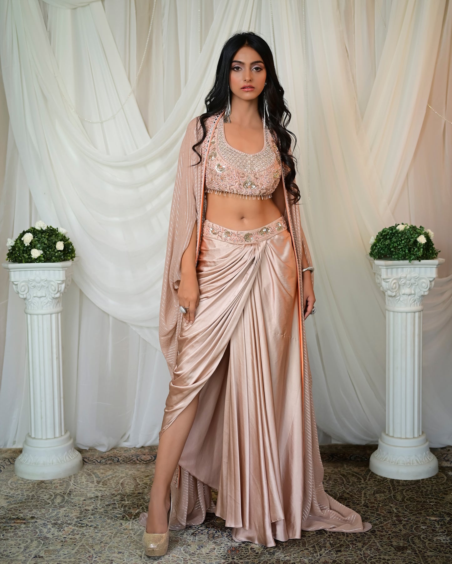 Nude dhoti - Cape Set