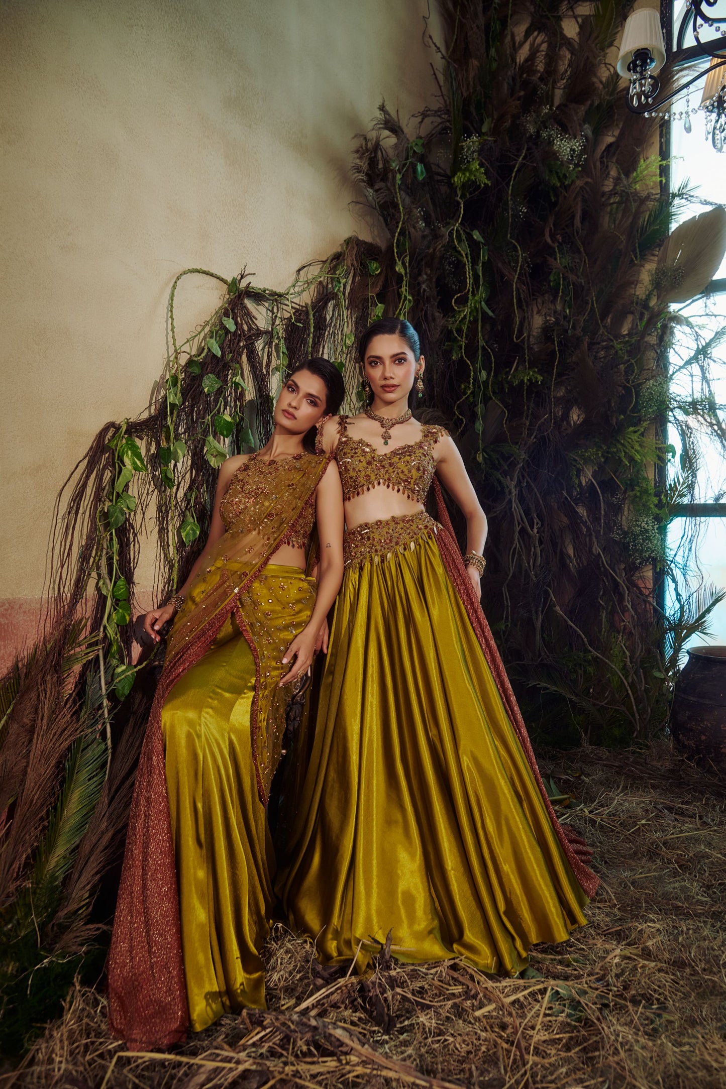 Olive concept saree