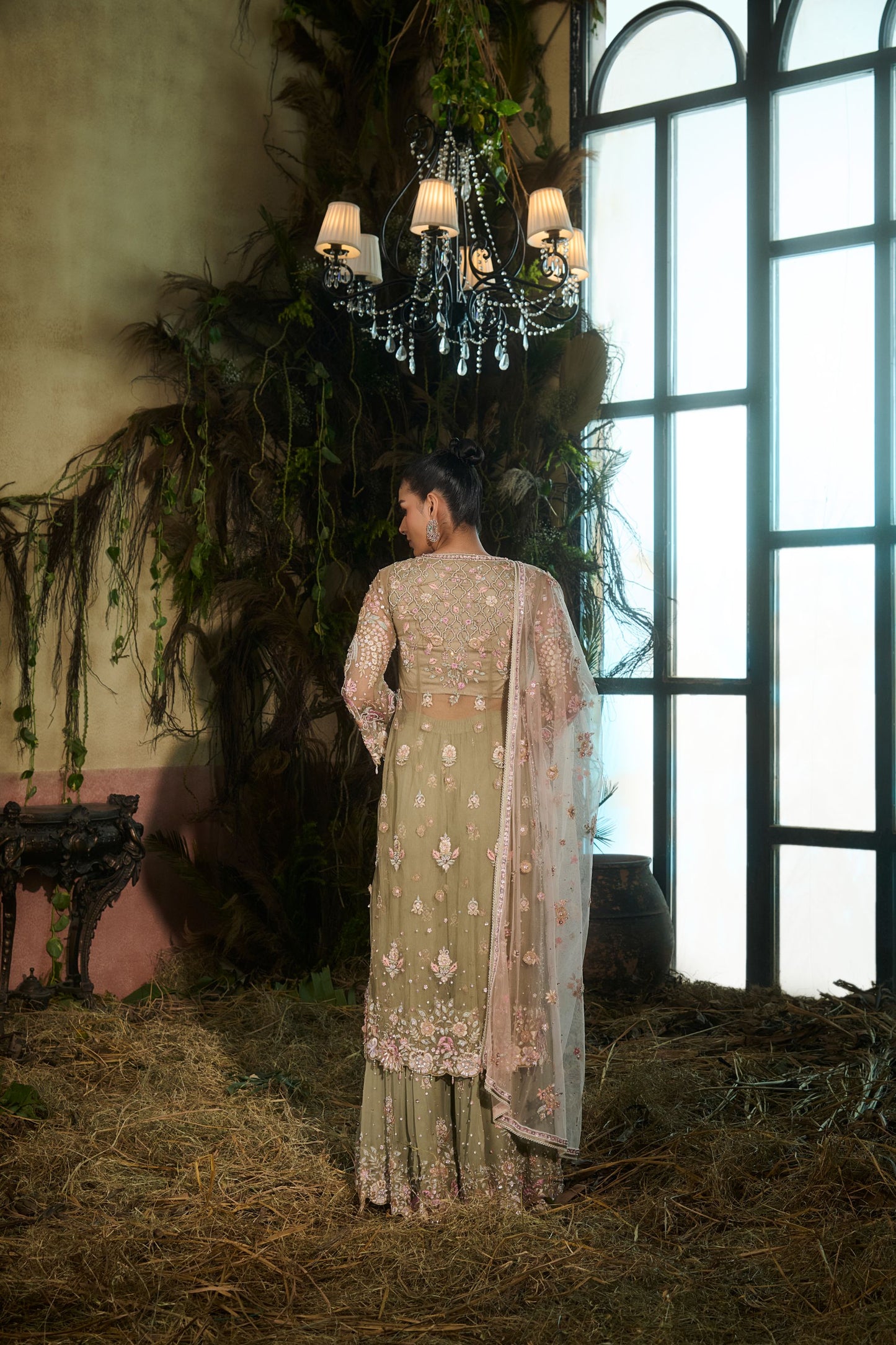 Jade long kurta sharara