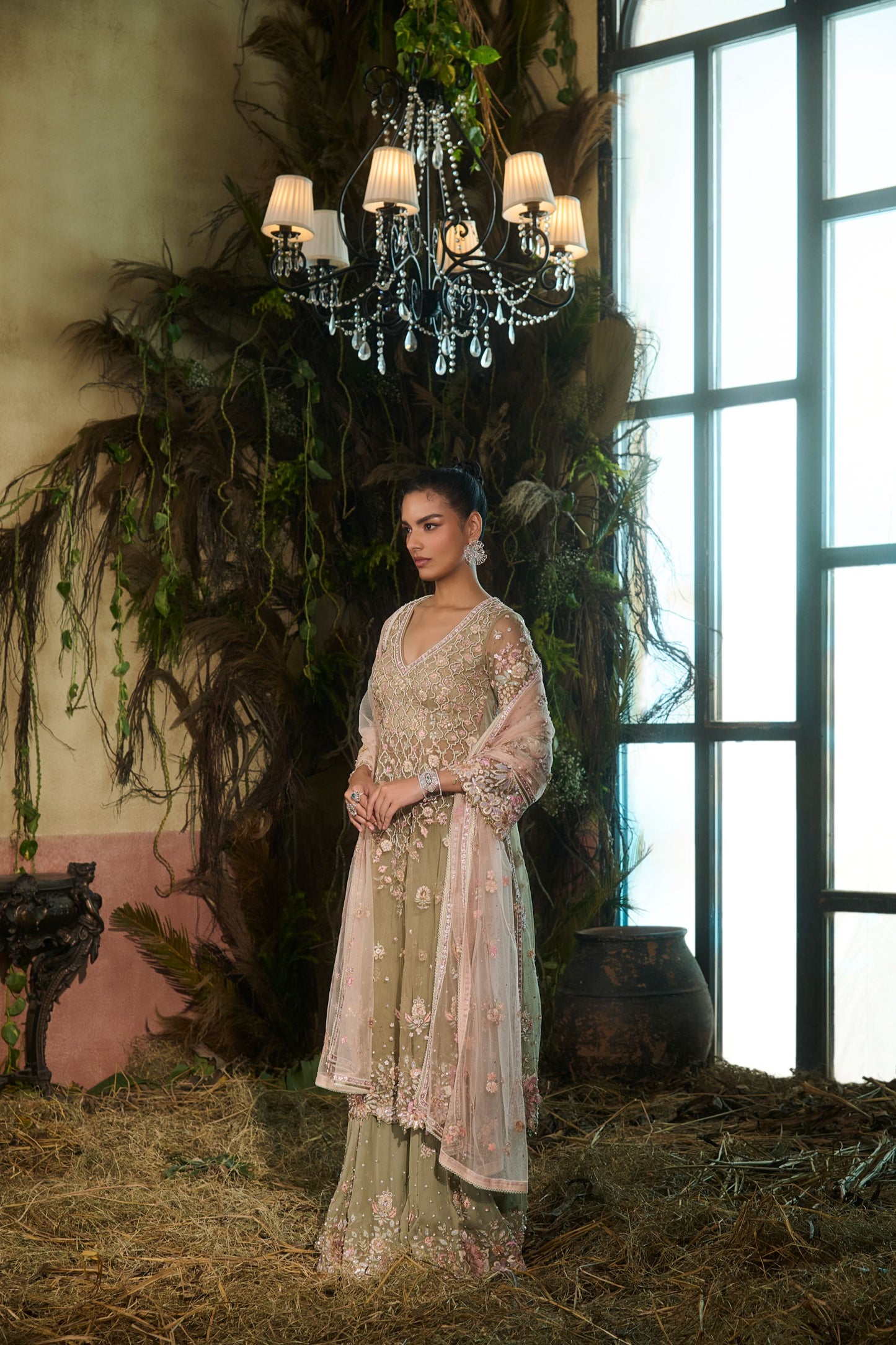 Jade long kurta sharara