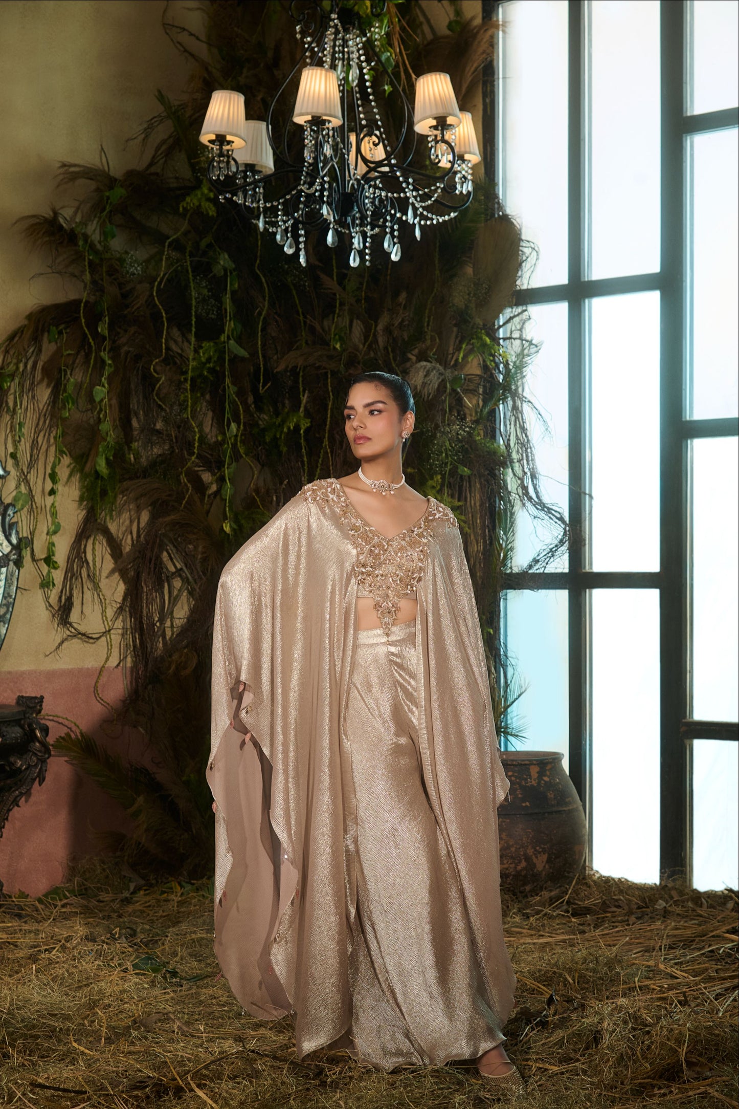 Gold miraya kaftan