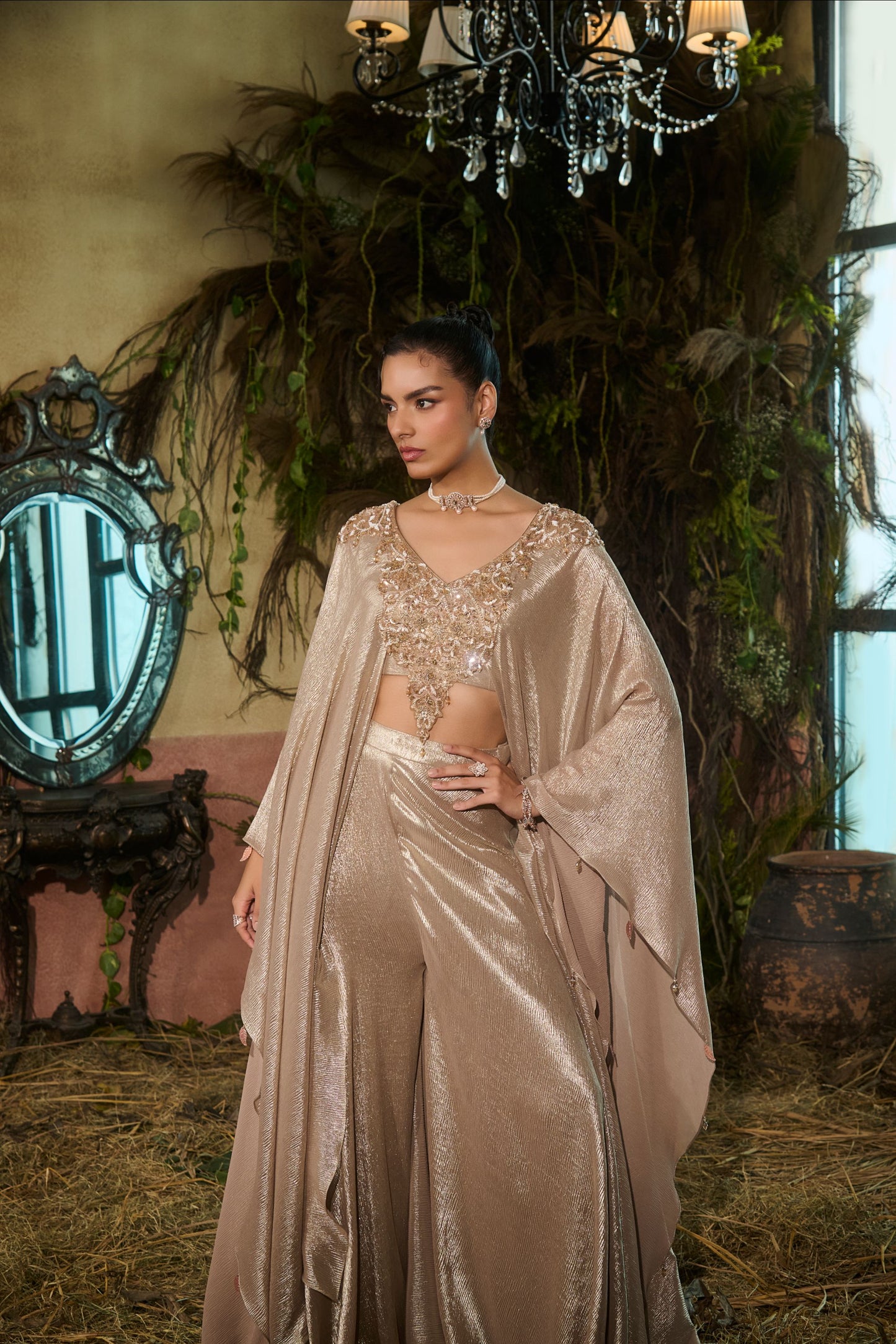 Gold miraya kaftan