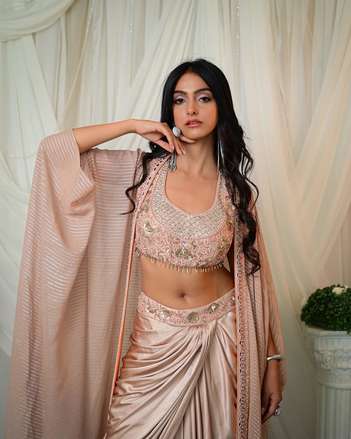 Nude dhoti - Cape Set