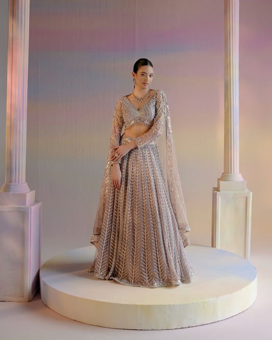 Lilac Cocktail Lehenga