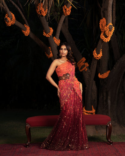 Fleur saree gown