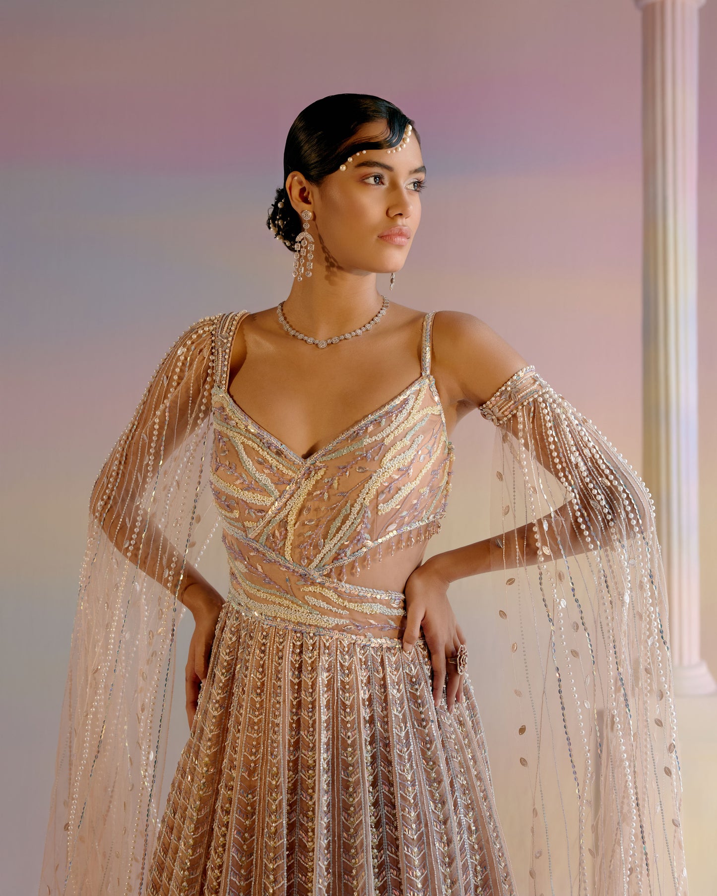 Peach Cocktail Gown