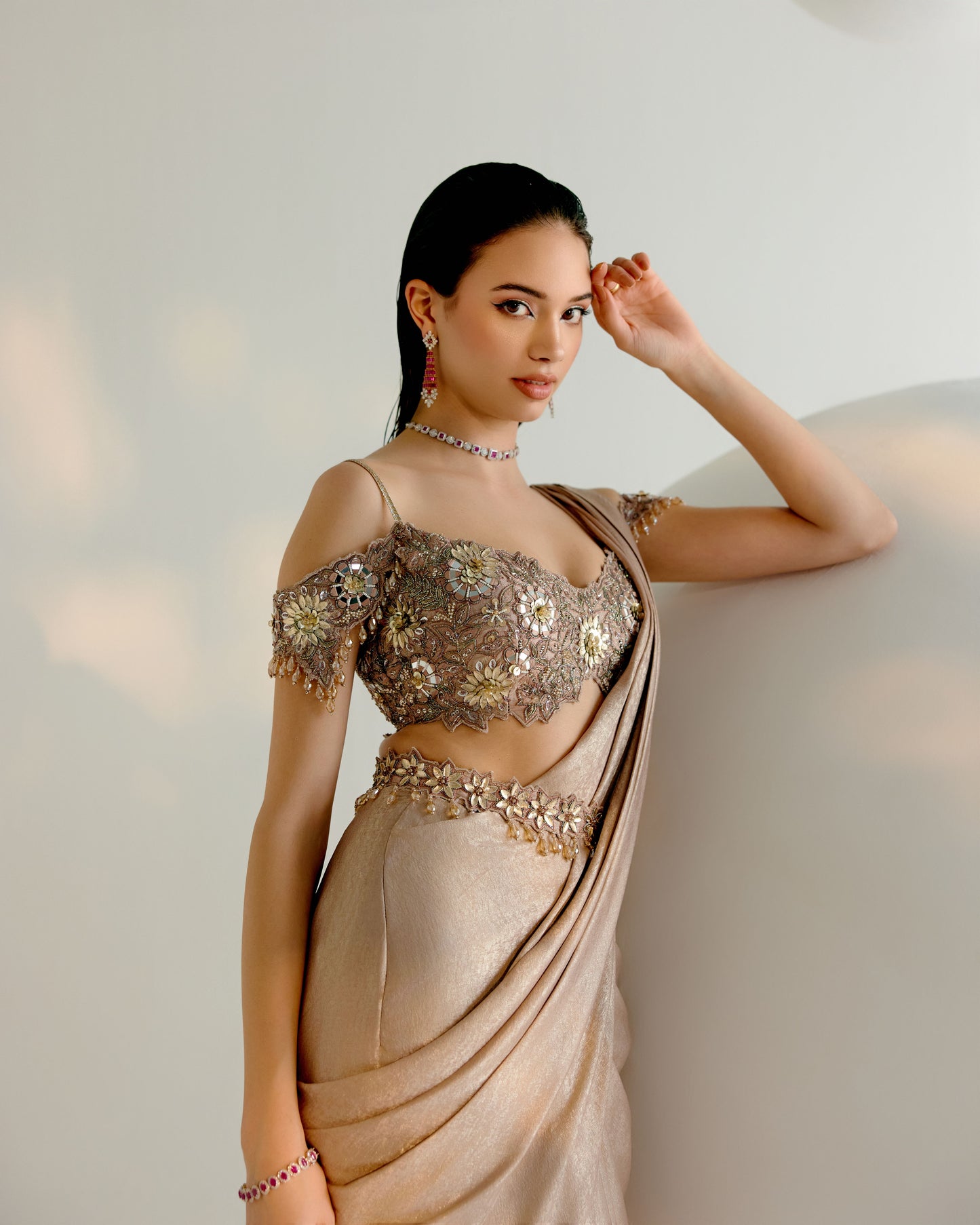 Champagne Concept Saree