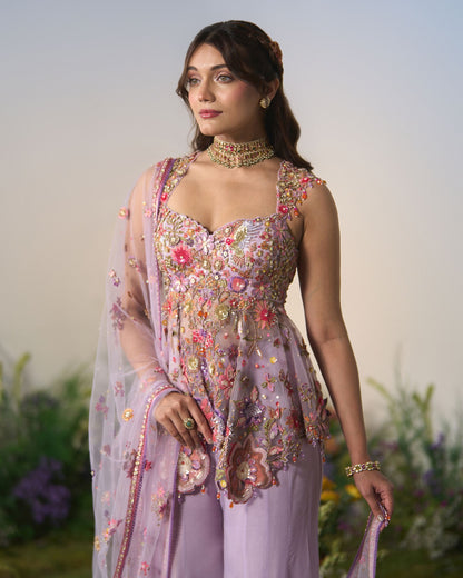 Short Kurti, sharara and dupatta