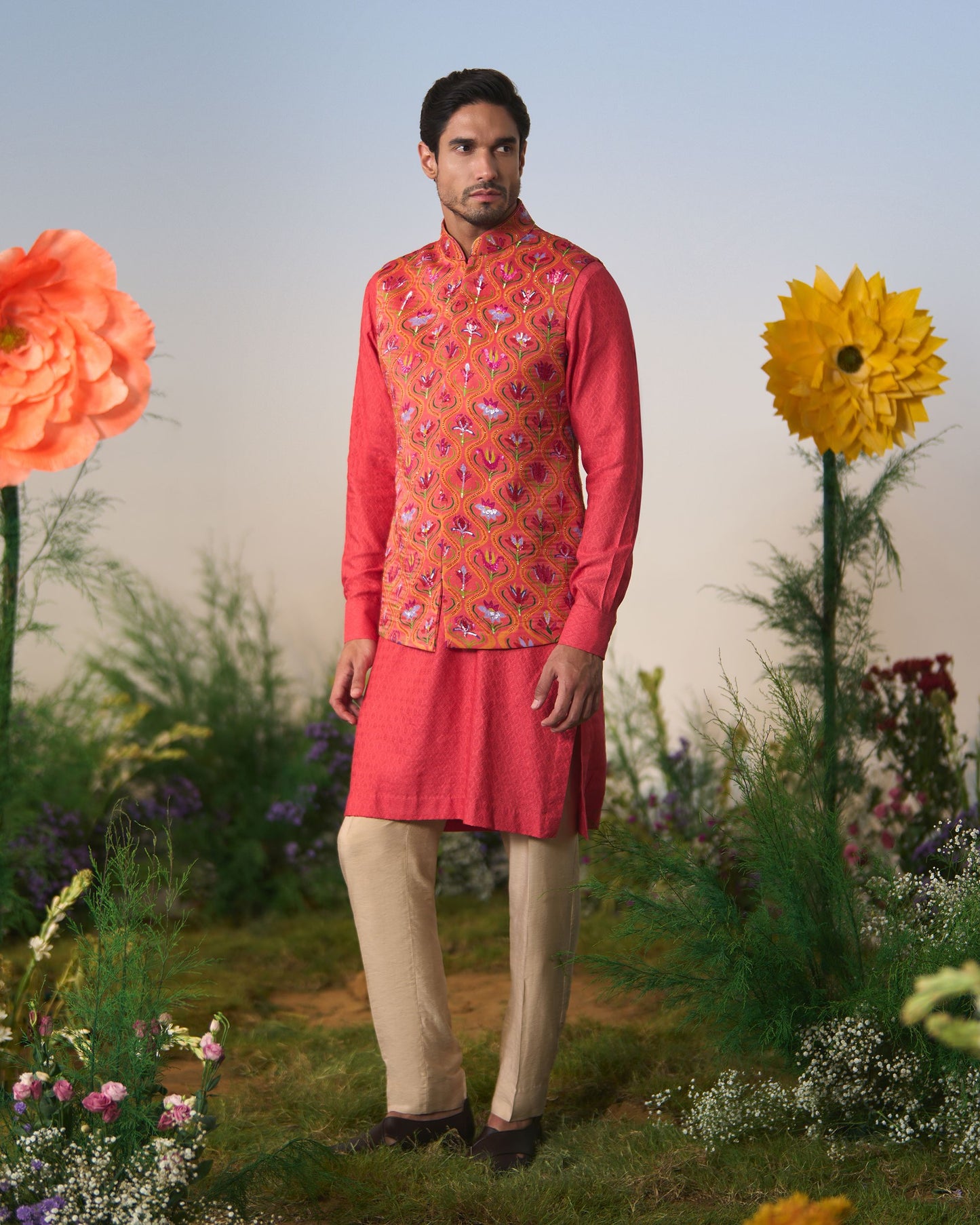 Mens Nehru jacket, kurta and Pants
