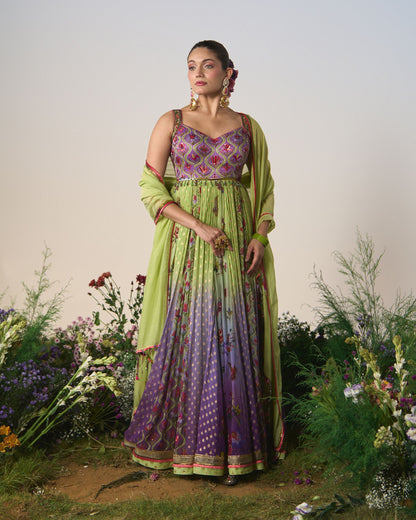 Anarkali, dupatta, Churidar