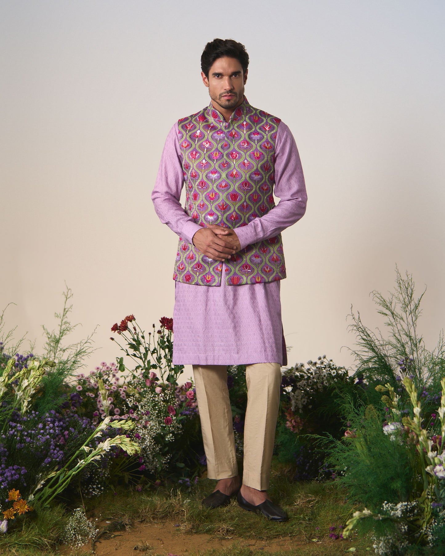 Mens Nehru jacket, kurta and pants