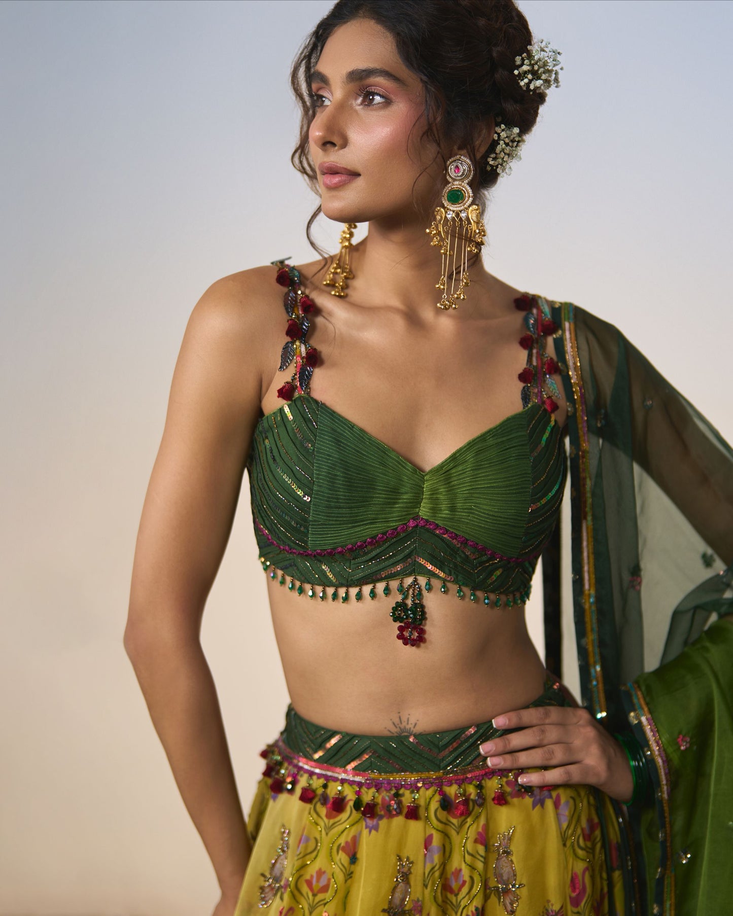 Lehenga, Blouse, dupatta