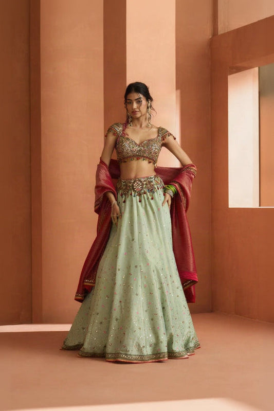 Taara Mint Lehenga Set