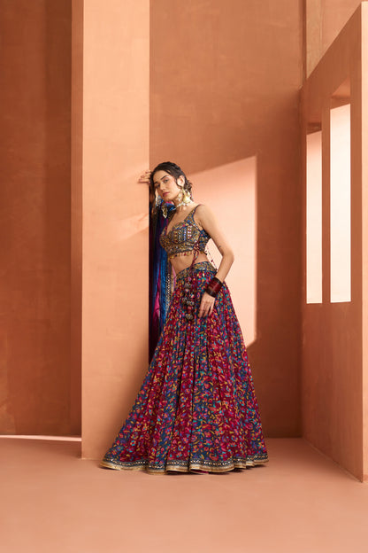 Kikli Twirl Printed Lehenga Set