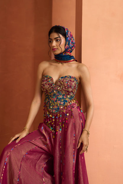 Anaar Corset Sharara Set