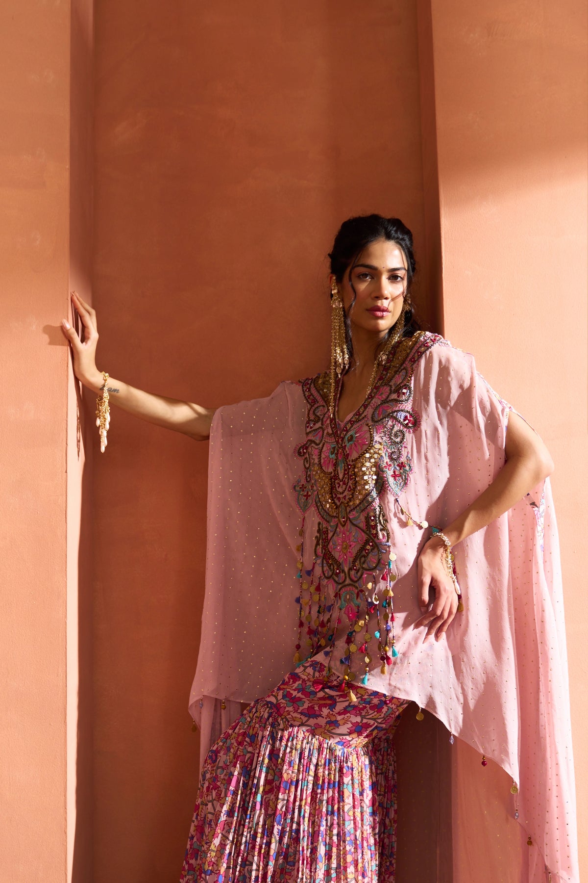Gulabi Kaftan Set