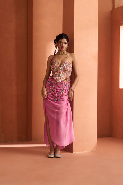 Gulabi Corset Skirt Set