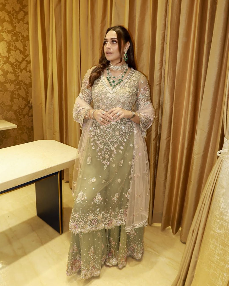 Jade long kurta sharara - Mitali Sagar