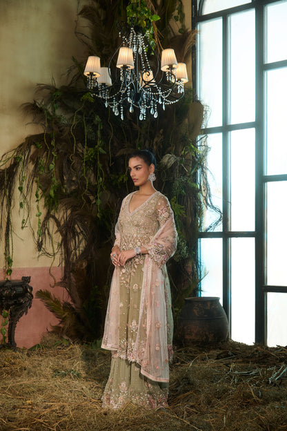 Jade long kurta sharara