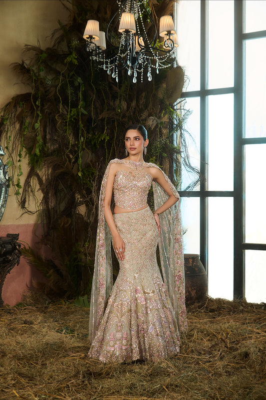 Jade mermaid lehenga