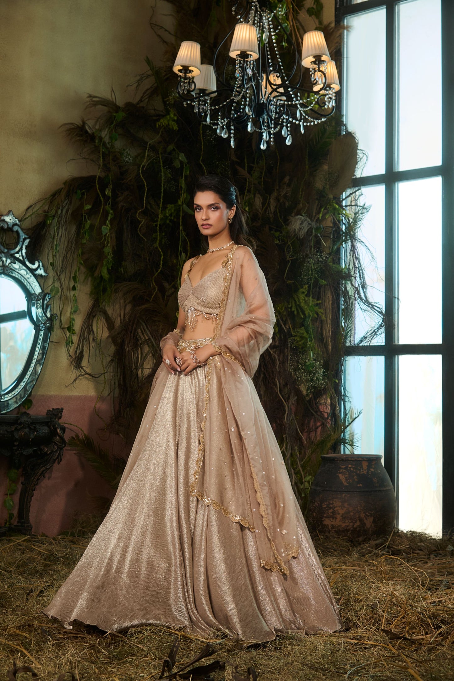 Metallic Gold lehenga