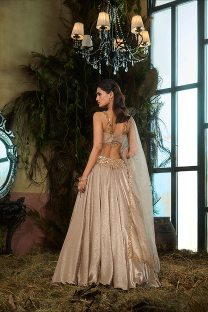 Metallic Gold lehenga