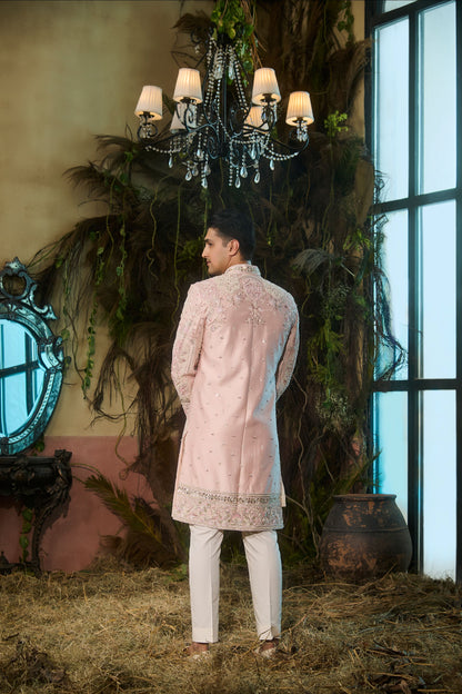 Pink Mens sherwani