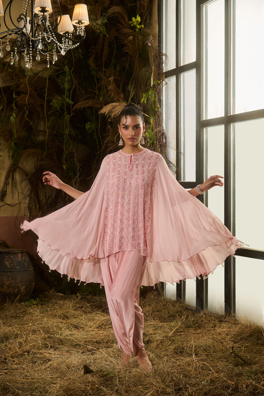 Pink dabka kurti