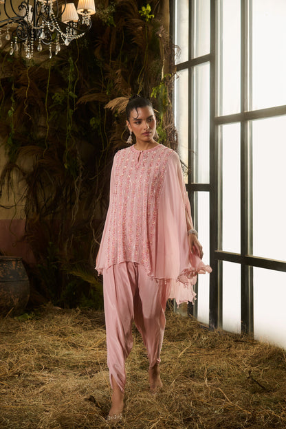 Pink dabka kurti
