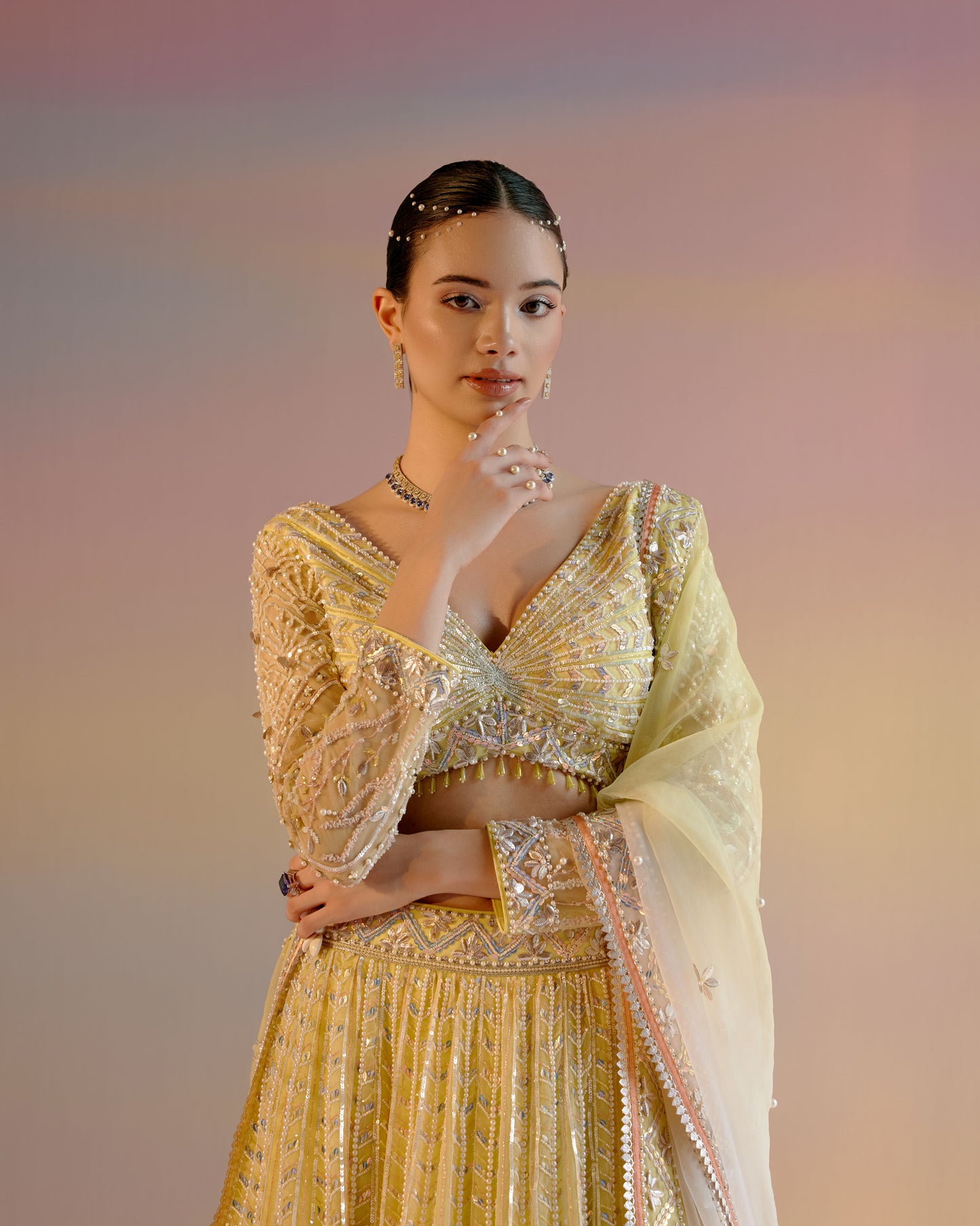 Lemon Cocktail Lehenga