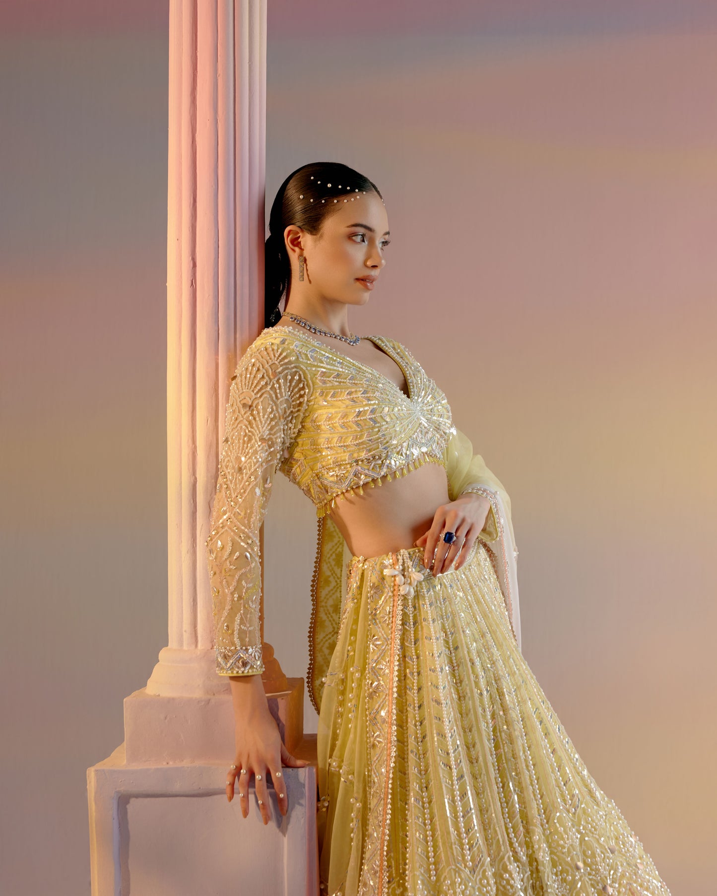 Lemon Cocktail Lehenga