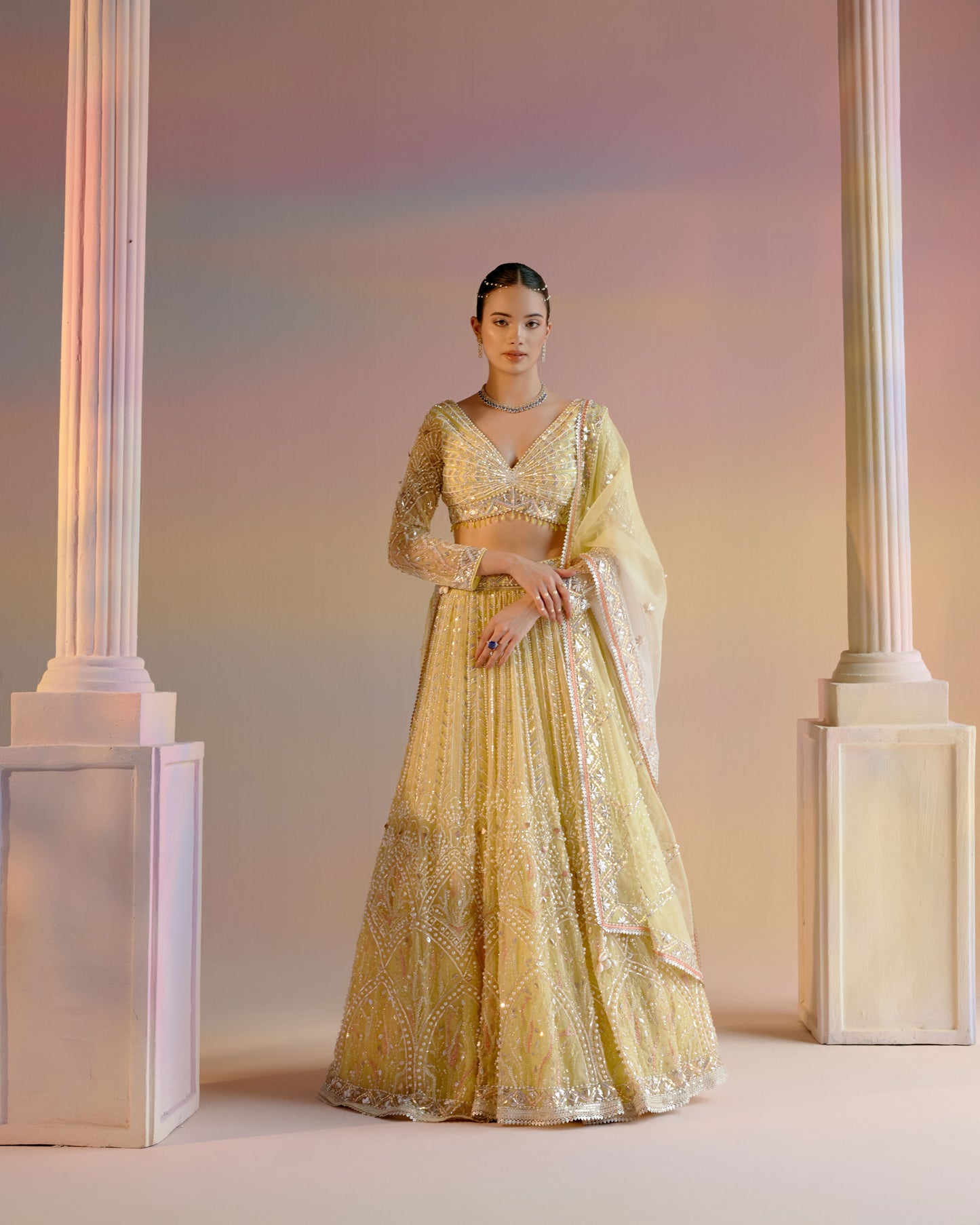 Lemon Cocktail Lehenga